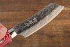Kazuo Nomura VG10 Damascus Kiritsuke  90mm Red White Micarta (Nomura Style) Handle - Japanny - Best Japanese Knife