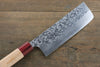 Yu Kurosaki Shizuku R2/SG Hammered Nakiri Japanese Chef Knife 165mm with American Cherry Handle - Japanny - Best Japanese Knife