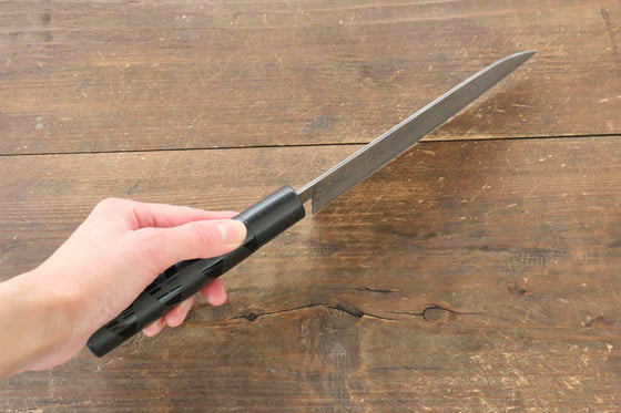 Takeshi Saji VG10 Santoku Japanese Knife 165mm Black Plastic Handle - Japanny - Best Japanese Knife