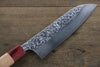 Yu Kurosaki Shizuku R2/SG Hammered Santoku Japanese Chef Knife 165mm with American Cherry Handle - Japanny - Best Japanese Knife
