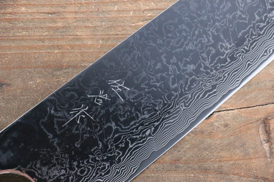 Takeshi Saji R2/SG2 Mirrored Finish Damascus Gyuto  270mm Ebony with Ring Handle - Japanny - Best Japanese Knife