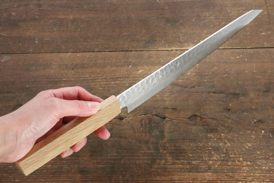 Jikko VG10 17 Layer Sujihiki 230mm Oak Handle - Japanny - Best Japanese Knife