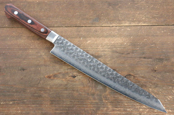 Jikko VG10 17 Layer Kiritsuke Sujihiki 230mm Mahogany Handle - Japanny - Best Japanese Knife