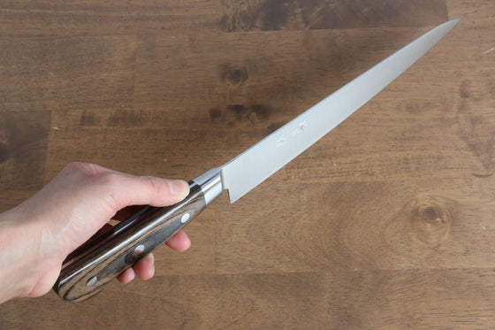 Seisuke SG2 Sujihiki 240mm Brown Pakka wood Handle - Japanny - Best Japanese Knife