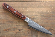  Jikko VG10 17 Layer Paring Japanese Knife 80mm Mahogany Handle - Japanny - Best Japanese Knife