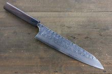  Seisuke Blue Steel No.2 Hammered Damascus Gyuto 240mm Shitan Handle - Japanny - Best Japanese Knife