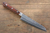 Jikko VG10 17 Layer Kiritsuke Petty-Utility 125mm Mahogany Handle - Japanny - Best Japanese Knife