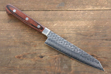  Jikko VG10 17 Layer Kiritsuke Petty-Utility 125mm Mahogany Handle - Japanny - Best Japanese Knife