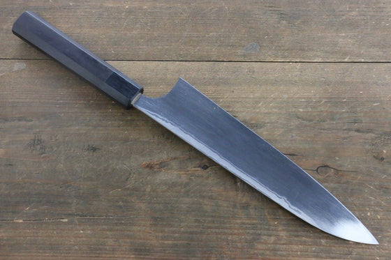 Seisuke Blue Steel No.2 Hammered Damascus Gyuto 210mm Shitan Handle - Japanny - Best Japanese Knife