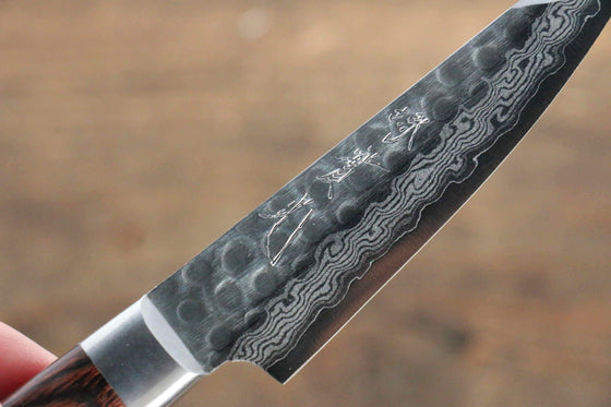 Jikko VG10 17 Layer Paring 70mm Mahogany Handle - Japanny - Best Japanese Knife