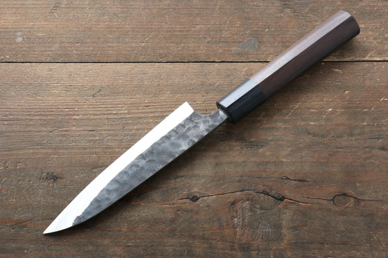 Katsushige Anryu 3 Layer Cladding Blue Super Core Hammerd Japanese Chef's Gyuto Knife 180mm & Petty-Utility Knife 130mm Set - Japanny - Best Japanese Knife