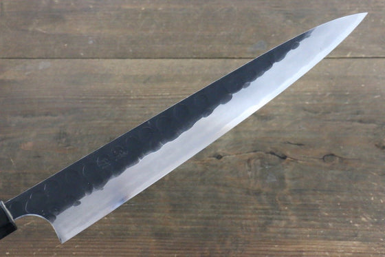 Seisuke Blue Steel No.2 Hammered Kurouchi Yanagiba 270mm Shitan Handle - Japanny - Best Japanese Knife