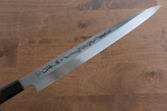 Sakai Takayuki Honyaki VG10 Dragon engraving Yanagiba 300mm Wenge Handle with Sheath - Japanny - Best Japanese Knife