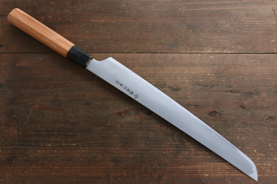 Sakai Takayuki Homura Genbu Blue Steel No.2 Sakimaru Yanagiba 300mm Yew Tree Handle with Sheath - Japanny - Best Japanese Knife