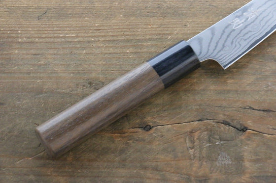 Seisuke VG10 37 Layer Damascus Petty-Utility 130mm Shitan Handle - Japanny - Best Japanese Knife