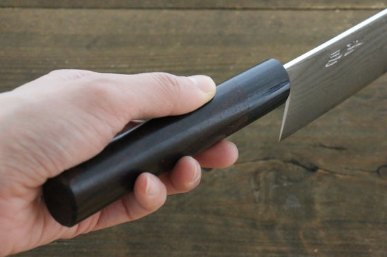 Seisuke VG10 63 Layer Damascus Santoku  165mm Shitan Handle - Japanny - Best Japanese Knife
