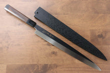  Sakai Takayuki Ginryu Honyaki Swedish Steel Mirrored Finish Yanagiba 300mm Wenge with Double Water Buffalo Ring Handle with Sheath - Japanny - Best Japanese Knife
