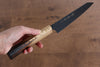 Sakai Takayuki Kurokage VG10 Hammered Teflon Coating Kiritsuke Santoku  160mm Burnt Oak Handle - Japanny - Best Japanese Knife