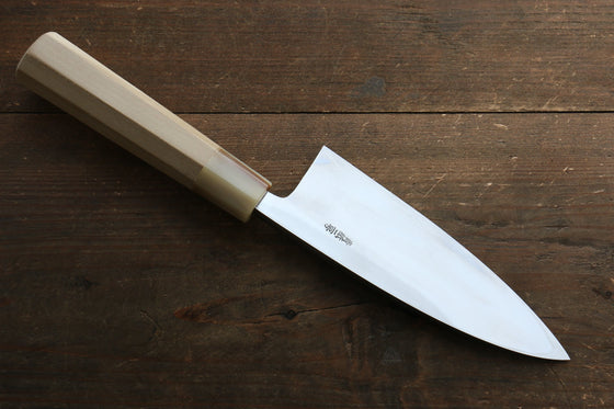Yu Kurosaki Blue Steel No.2 Mirrored Finish Deba  150mm Magnolia Handle - Japanny - Best Japanese Knife