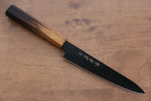  Sakai Takayuki Kurokage VG10 Hammered Teflon Coating Petty-Utility Japanese Knife 150mm Burnt Oak Handle - Japanny - Best Japanese Knife