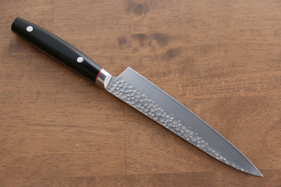 Seisuke PRO-J VG10 Hammered Petty-Utility 150mm Black Micarta Handle - Japanny - Best Japanese Knife