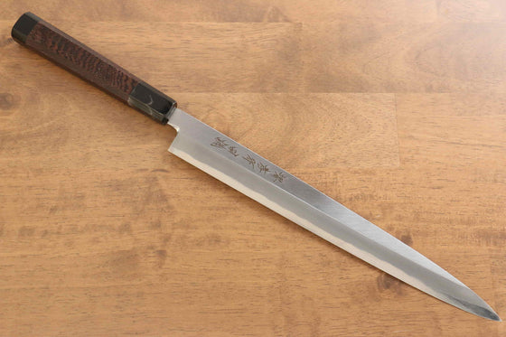 Sakai Takayuki Tokujyo White Steel No.2 Yanagiba Wenge with Double Water Buffalo Ring Handle - Japanny - Best Japanese Knife