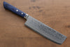 Kunihira Sairyu VG10 Damascus Usuba 165mm Blue Pakka wood Handle - Japanny - Best Japanese Knife