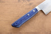 Kunihira VG1 Migaki Finished Santoku 170mm Blue Pakka wood Handle - Japanny - Best Japanese Knife