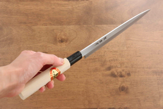 Sakai Takayuki Kasumitogi White Steel Fuguhiki Magnolia Handle - Japanny - Best Japanese Knife