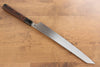 Sakai Takayuki Hien Silver Steel No.3 Yanagiba Wenge with Double Water Buffalo Ring Handle with Sheath - Japanny - Best Japanese Knife