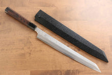 Sakai Takayuki Hien Silver Steel No.3 Yanagiba  Wenge with Double Water Buffalo Ring Handle with Sheath - Japanny - Best Japanese Knife