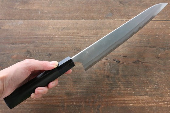 Yoshimi Kato Blue Super Nashiji Gyuto 240mm Lacquered Handle with Sheath - Japanny - Best Japanese Knife