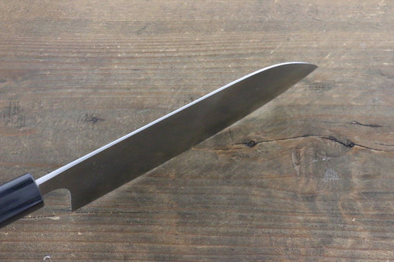 Ogata White Steel No.2 Damascus Santoku 165mm with Shitan Handle - Japanny - Best Japanese Knife