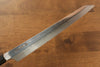Sakai Takayuki Ginryu Honyaki Swedish Steel Mirrored Finish Kengata Yanagiba 300mm Wenge with Double Water Buffalo Ring Handle with Sheath - Japanny - Best Japanese Knife