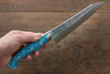 Yu Kurosaki Fujin SPG2 Hammered Damascus Gyuto  180mm Turquoise Handle - Japanny - Best Japanese Knife
