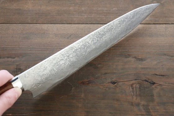 Takeshi Saji R2/SG2 Diamond Finish Damascus Gyuto Japanese Knife 240mm Ironwood Handle - Japanny - Best Japanese Knife