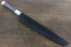 Sakai Takayuki Ginryu Honyaki Swedish Steel Mirrored Finish Sakimaru Yanagiba 300mm Ebony Wood Handle with Sheath - Japanny - Best Japanese Knife