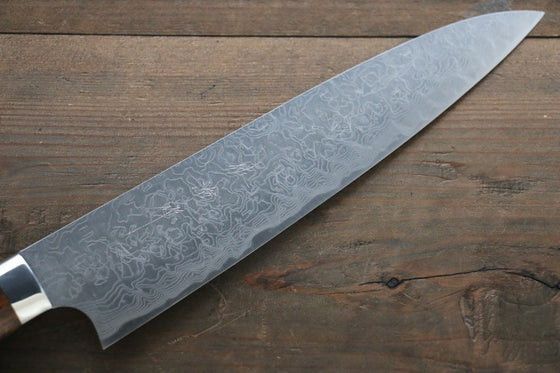 Takeshi Saji R2/SG2 Diamond Finish Damascus Gyuto  210mm Ironwood Handle - Japanny - Best Japanese Knife