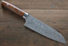 Takeshi Saji R2/SG2 Black Damascus Santoku 180mm Ironwood Handle - Japanny - Best Japanese Knife