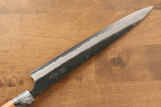 Masakage Masakage Mizu Blue Steel No.2 Black Finished Sujihiki  270mm with American Cherry Handle - Japanny - Best Japanese Knife
