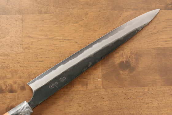 Masakage Masakage Mizu Blue Steel No.2 Black Finished Sujihiki  270mm with American Cherry Handle - Japanny - Best Japanese Knife