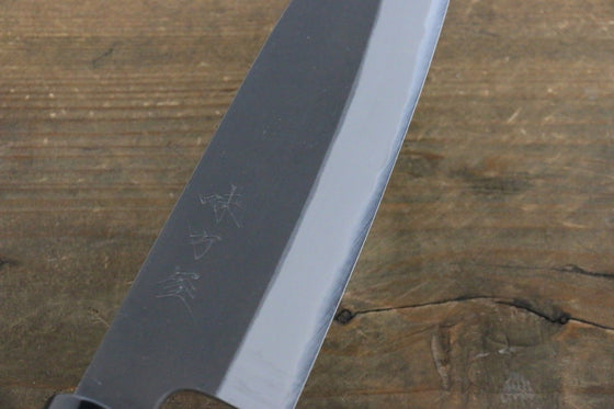 Mutsumi Hinoura White Steel Kurouchi Finished Santoku Japanese Chef Knife 165mm - Japanny - Best Japanese Knife