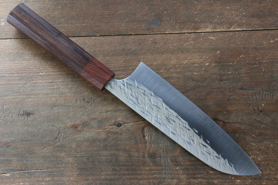 Yu Kurosaki Raijin Cobalt Special Steel Hammered Santoku  165mm - Japanny - Best Japanese Knife