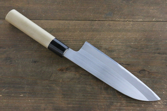 Mutsumi Hinoura White Steel Migaki Finished Santoku Japanese Chef Knife 165mm - Japanny - Best Japanese Knife