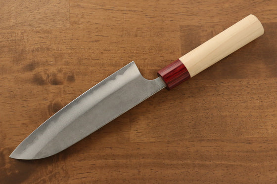 Masakage Masakage Yuki White Steel No.2  Nashiji Santoku  165mm with Magnolia Handle - Japanny - Best Japanese Knife