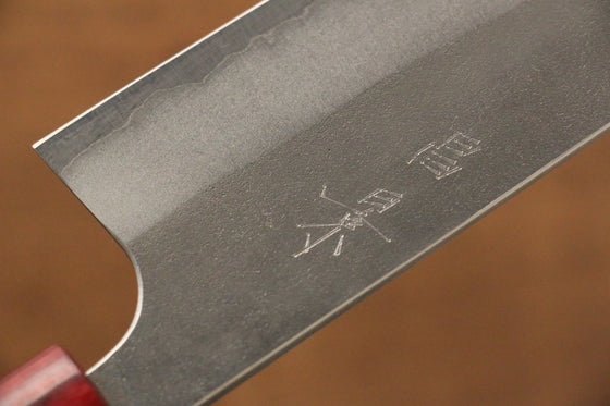 Masakage Masakage Yuki White Steel No.2  Nashiji Santoku  165mm with Magnolia Handle - Japanny - Best Japanese Knife