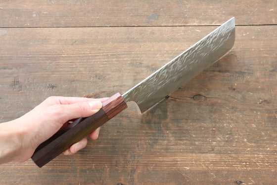 Yu Kurosaki Raijin Cobalt Special Steel Hammered Nakiri 165mm - Japanny - Best Japanese Knife
