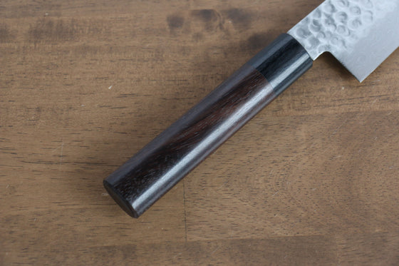 Seisuke VG10 16 Layer Hammered Damascus Gyuto 210mm Shitan Handle - Japanny - Best Japanese Knife