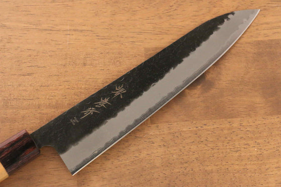 Sakai Takayuki Blue Super Hammered Black Finished Gyuto 210mm - Japanny - Best Japanese Knife
