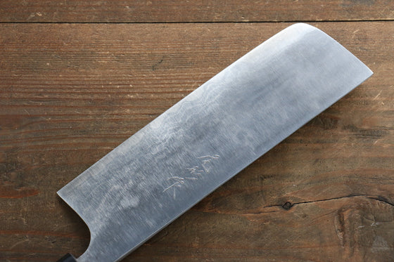 Ogata White Steel No.2 Damascus Nakiri 165mm with Shitan Handle - Japanny - Best Japanese Knife